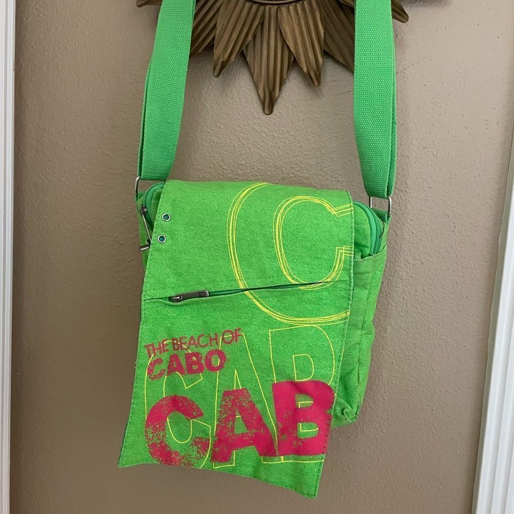 Robin Ruth The Beach Of Cabo Crossbody Lime Florescent Green Hot Pink Bag